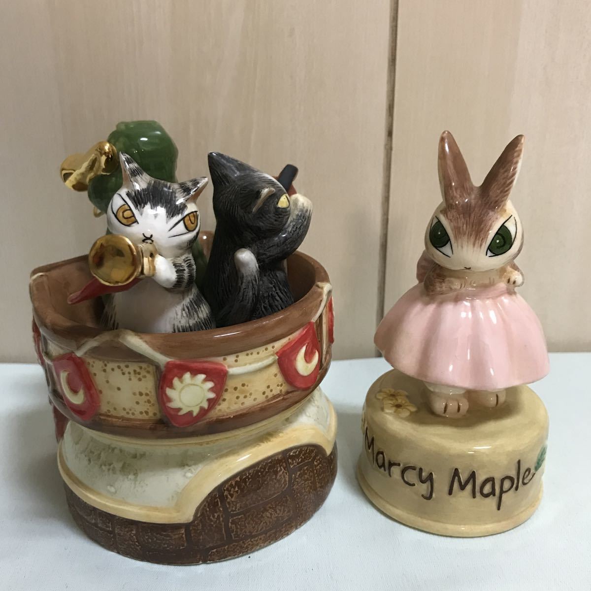 わちふぃーるど ダヤン マーシィ 陶器 置き物 オルゴール Wachifield