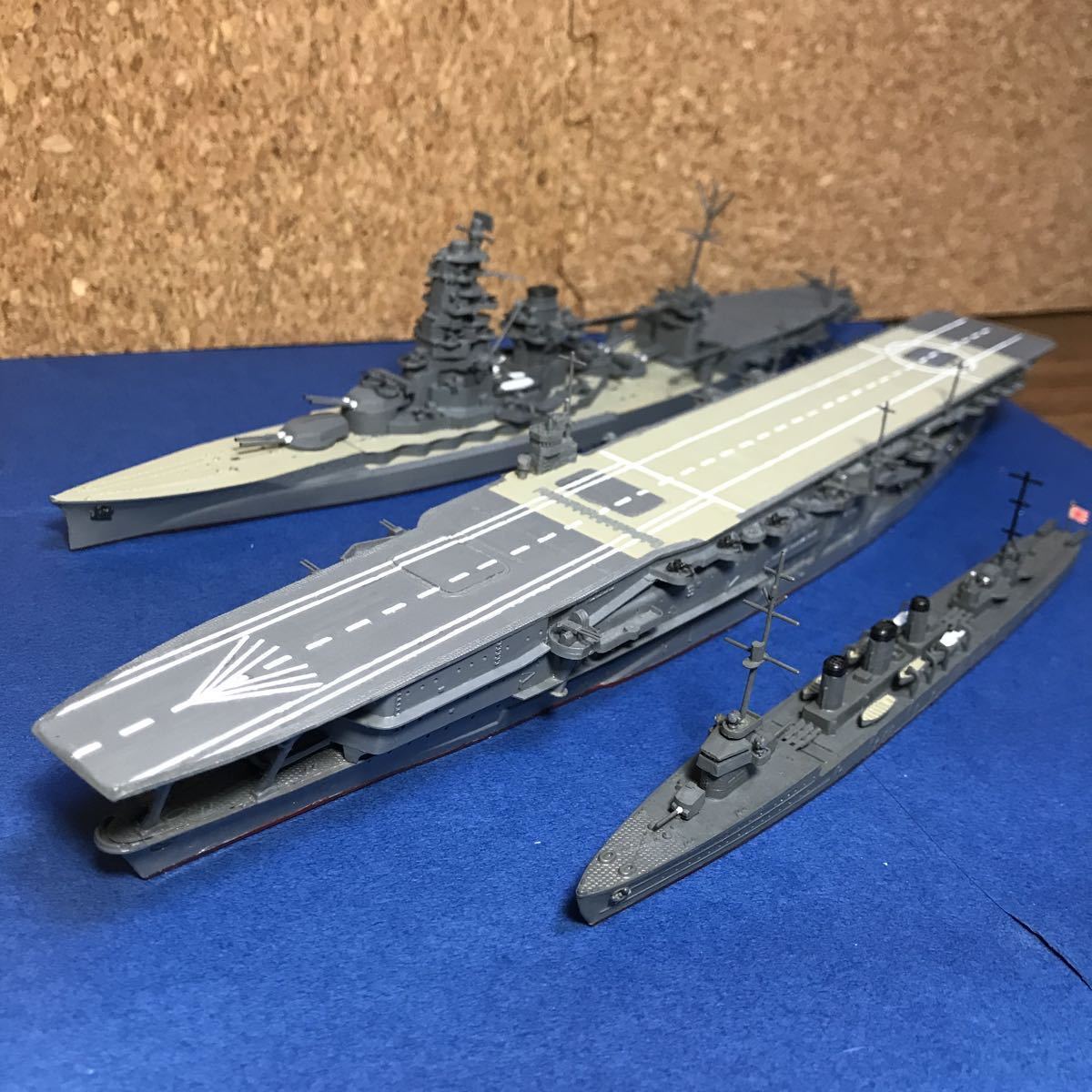 ウォーターラインシリーズ3隻 航空母艦 加賀 戦艦 伊勢 軽巡洋艦 龍田 