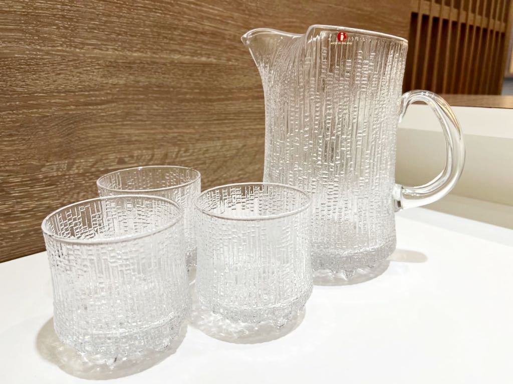 美品 IITTALA イッタラ ウルティマツーレ カラフェ タンブラー 3客 