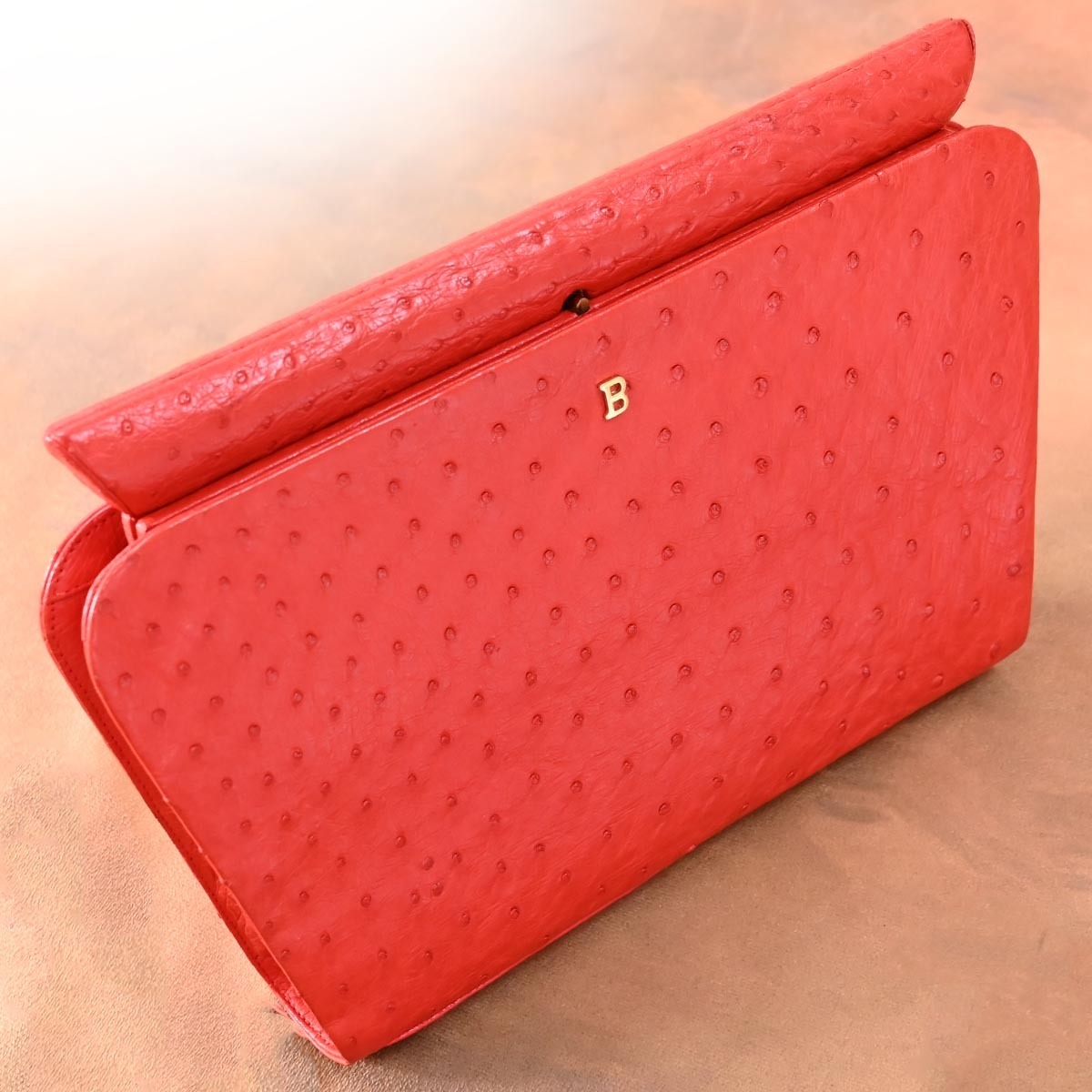 BALLY オーストリッチレザー クラッチバッグ