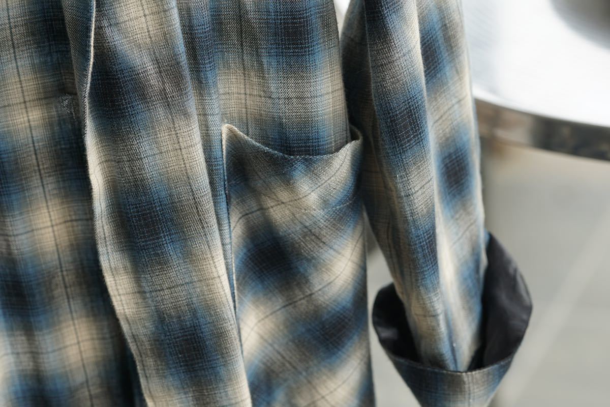 オンブレ チェック ガウン メンズ 青系 古着 ビンテージ コート シャツ ブルー ロングカーディガン グランジ Mサイズ 売買されたオークション情報 Yahooの商品情報をアーカイブ公開 オークファン Aucfan Com