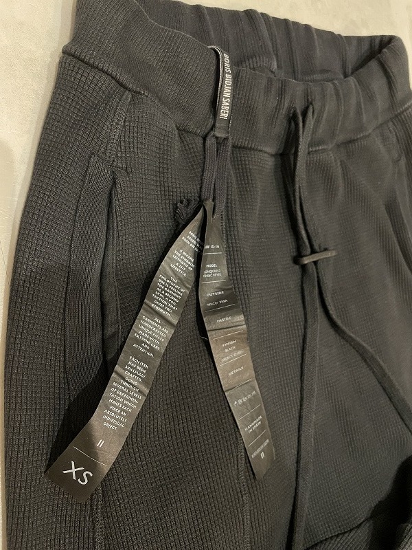 BORIS BIDJAN SABERI AW15-16 F0406C LONGJOHN2 サルエルパンツ 黒 XS