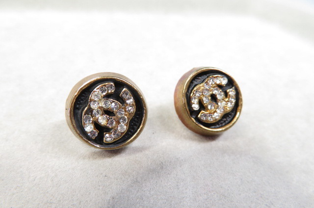 1円～【ヴィンテージ】CHANEL シャネル ココマーク ラウンド ピアス