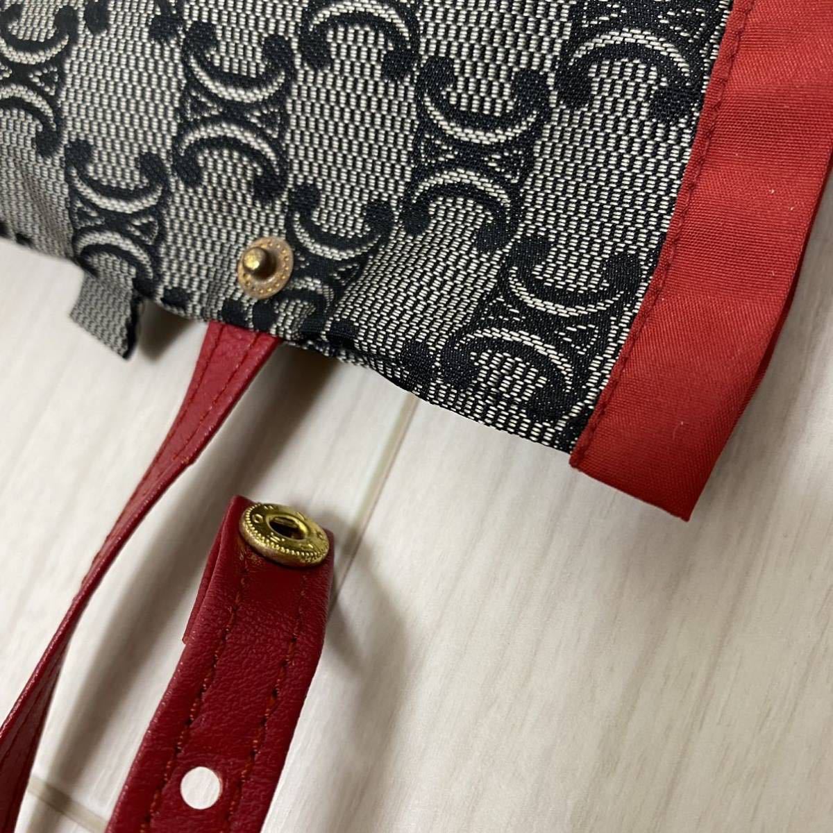 used】CELINE セリーヌ マカダム柄 晴雨兼用 折りたたみ傘 雨傘 日傘