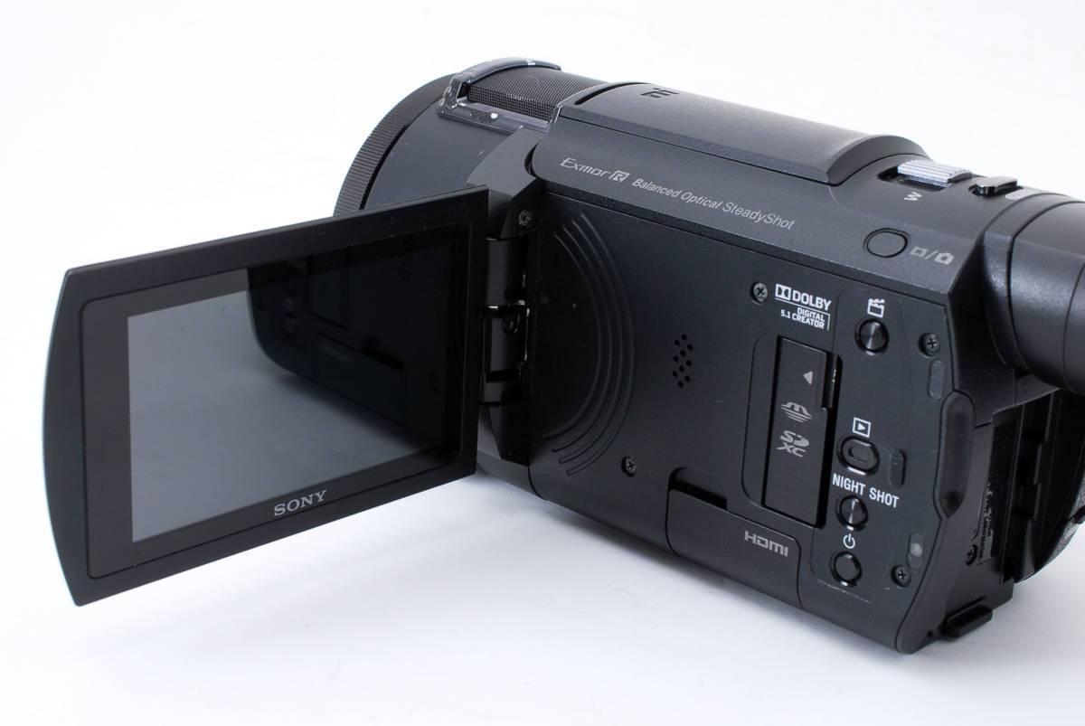 SONY FDR-AX60 4K ビデオカメラ 本体 箱・説明書あり 元箱 取扱説明書 ポーチ付！☆極上美品☆SONY FDR-AX60 4Kビデオカメラ