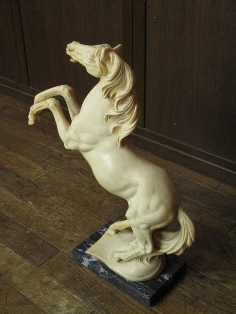 逸品 西洋美術 A.SANTINI アンテルマ サンティーニ 彫刻 跳ね馬