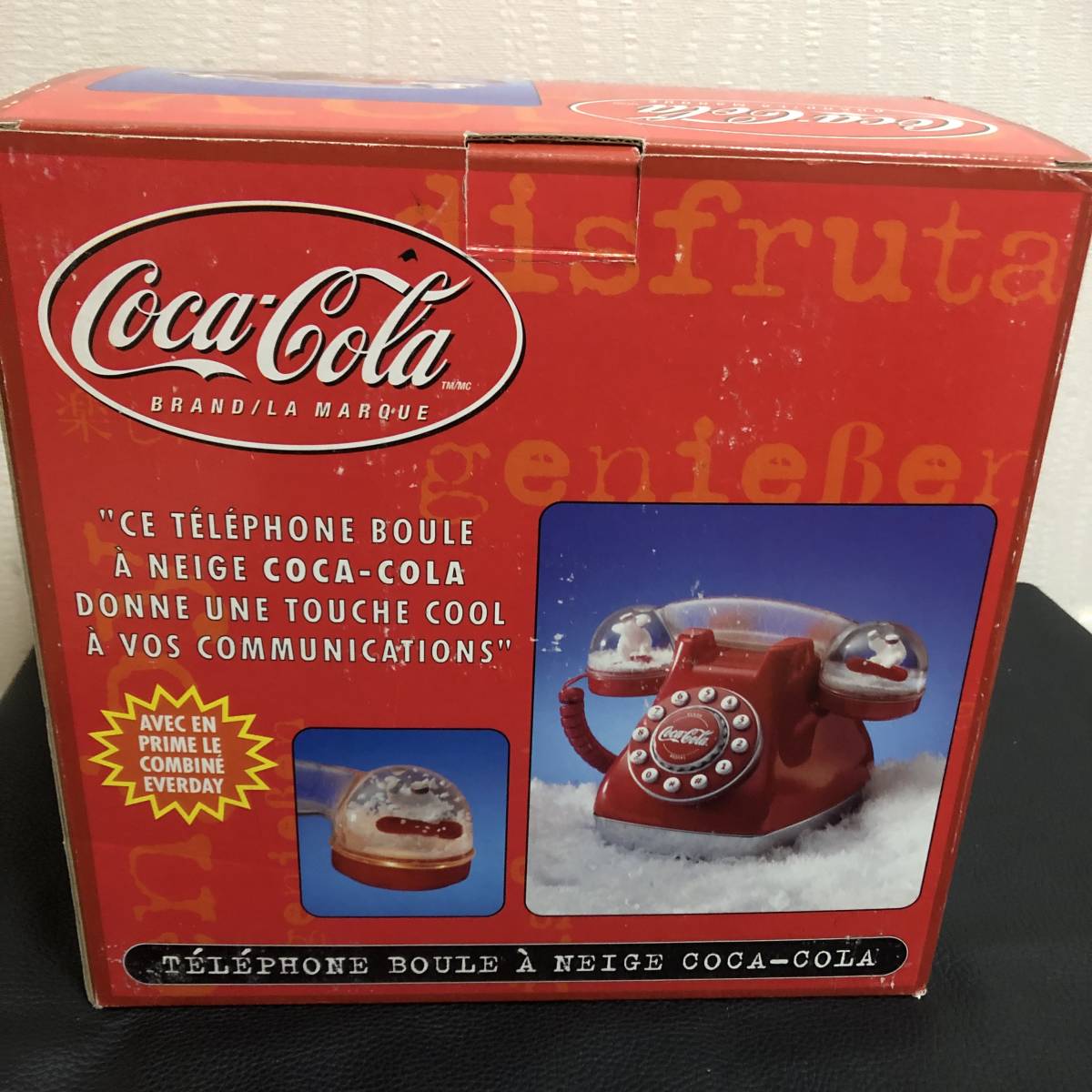 美品☆コカ・コーラ スノードーム ホッキョクグマ プッシュボタン 赤 