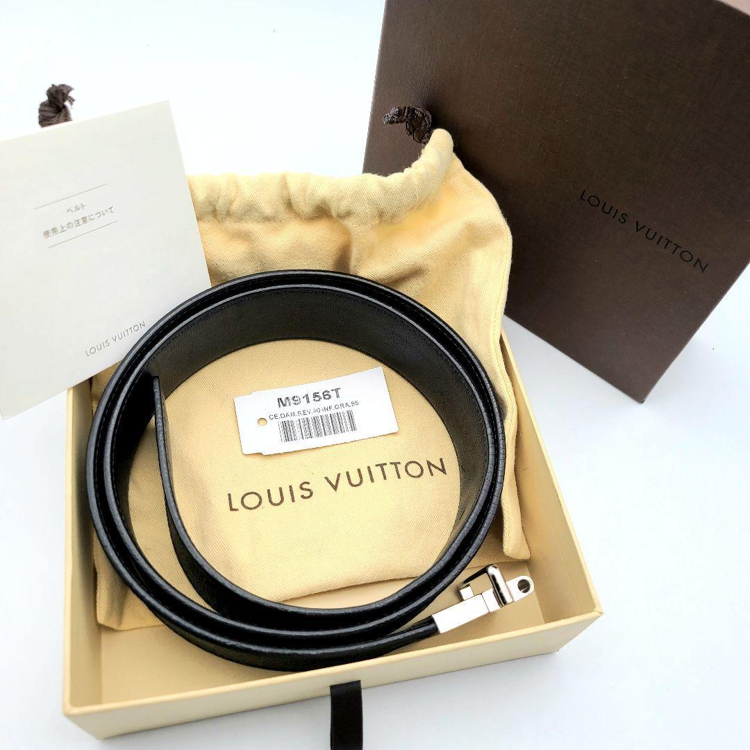 Louis Vuitton ルイヴィトン ダミエ ブラックベルト 正規品 LOUIS