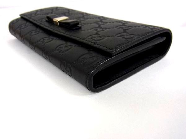 GUCCI グッチ シマ レザー リボン 二つ折り 長財布 ウォレット