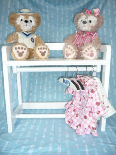 ダッフィー用コスチュームラック★コンパクトサイズ★白_2