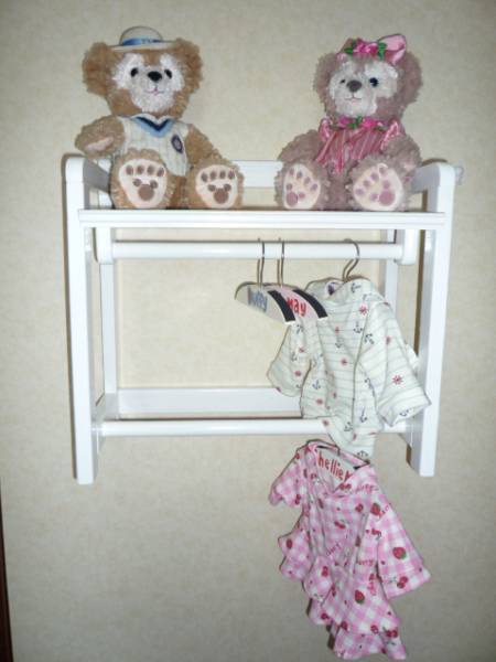 ダッフィー用コスチュームラック★コンパクトサイズ★白_3