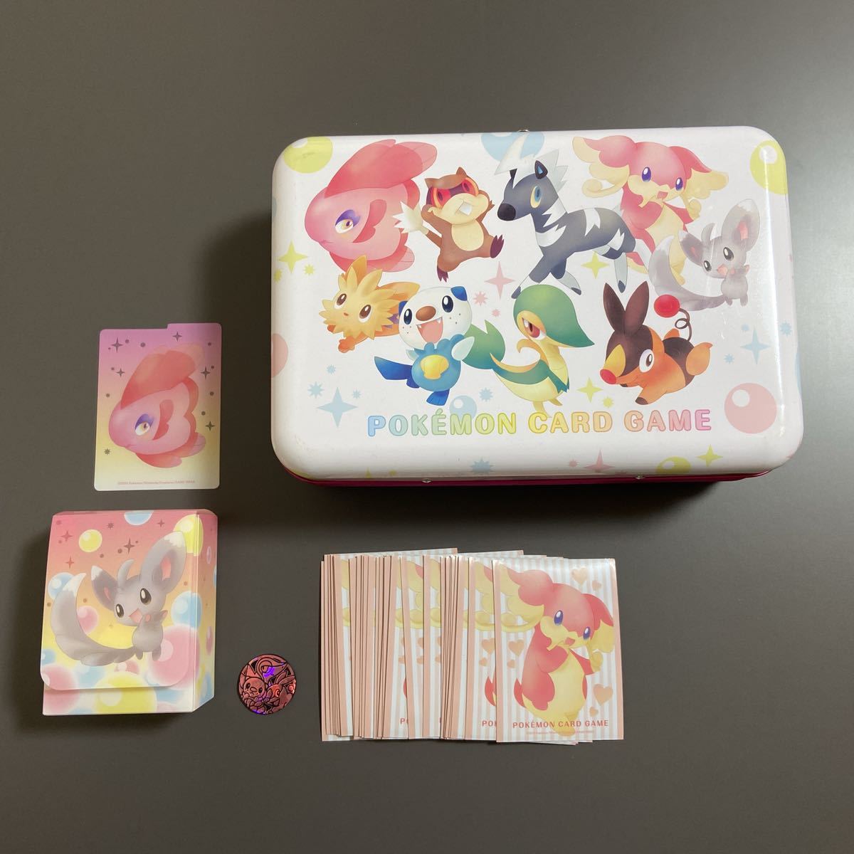 ポケモンカード 缶ケース デッキシールド デッキケース コイン セット タブンネ チラーミィ その他 売買されたオークション情報 Yahooの商品情報をアーカイブ公開 オークファン Aucfan Com