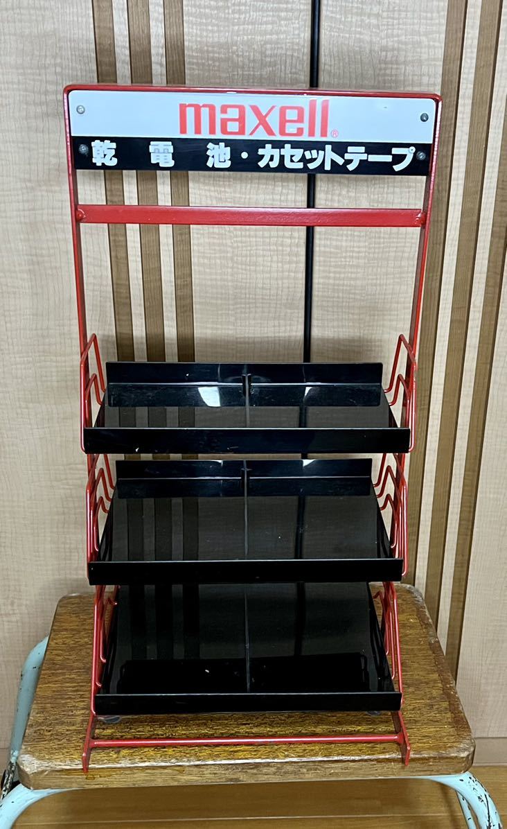 【非売品・当時物】TDK カセットテープ 什器 パネル 昭和レトロ 希少 当時物 maxell 日立 マクセル カセットテープ 乾電池 陳列台/什器