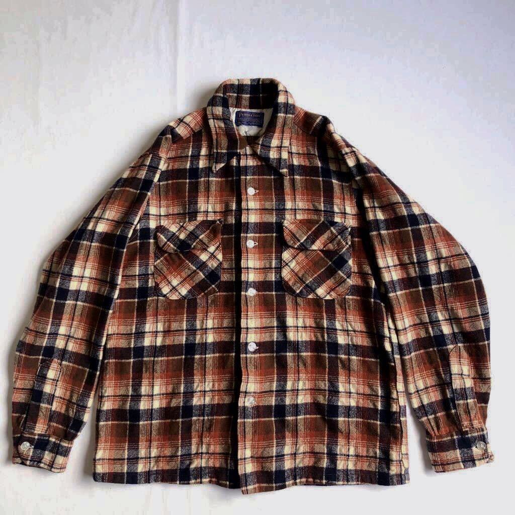 状態良好☆60s 70s USA製 PENDLETON ウール シャツ M ビンテージ 