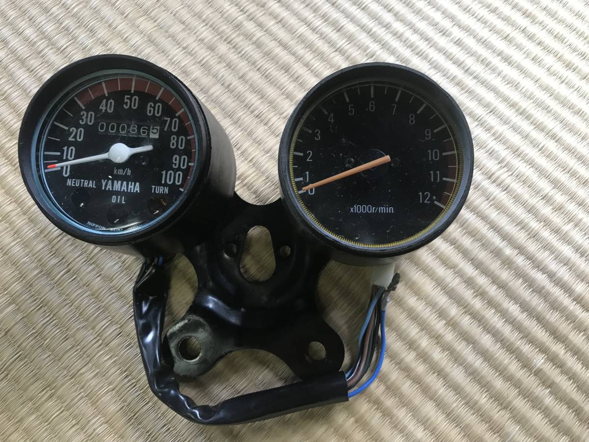 ヤマハ GT80 スピードメーター タコメーター セット GR50