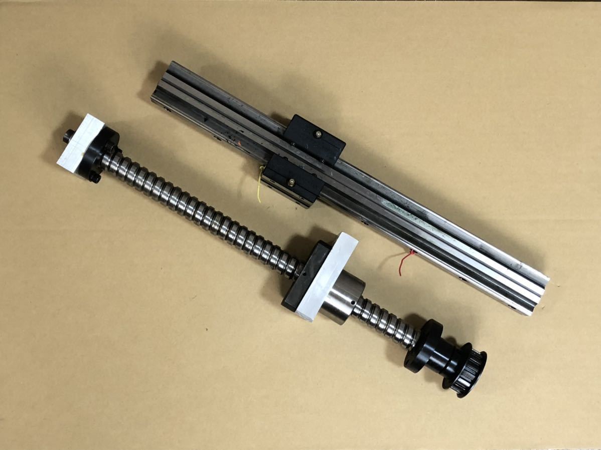THK リニアガイド 20TBA 2本 KURODA ボールネジ GE 25-10 セット 全長46cm 中古