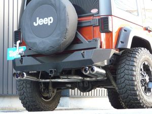 BE FREE JEEP ジープ ラングラー アンリミテッド JK36L ステンマフラー チタン発色 砲弾