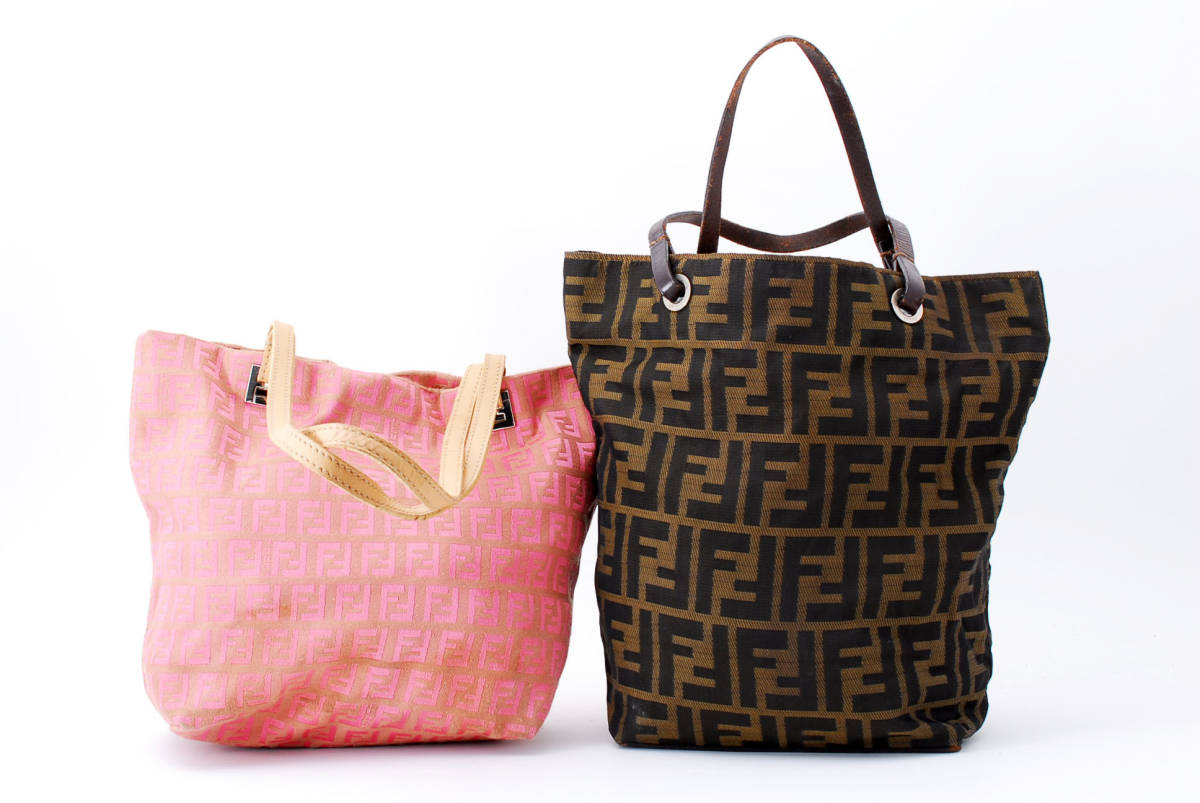 FENDI フェンディ ズッキーノ ズッカ ズッカ柄 長財布 1円 キャンバス 