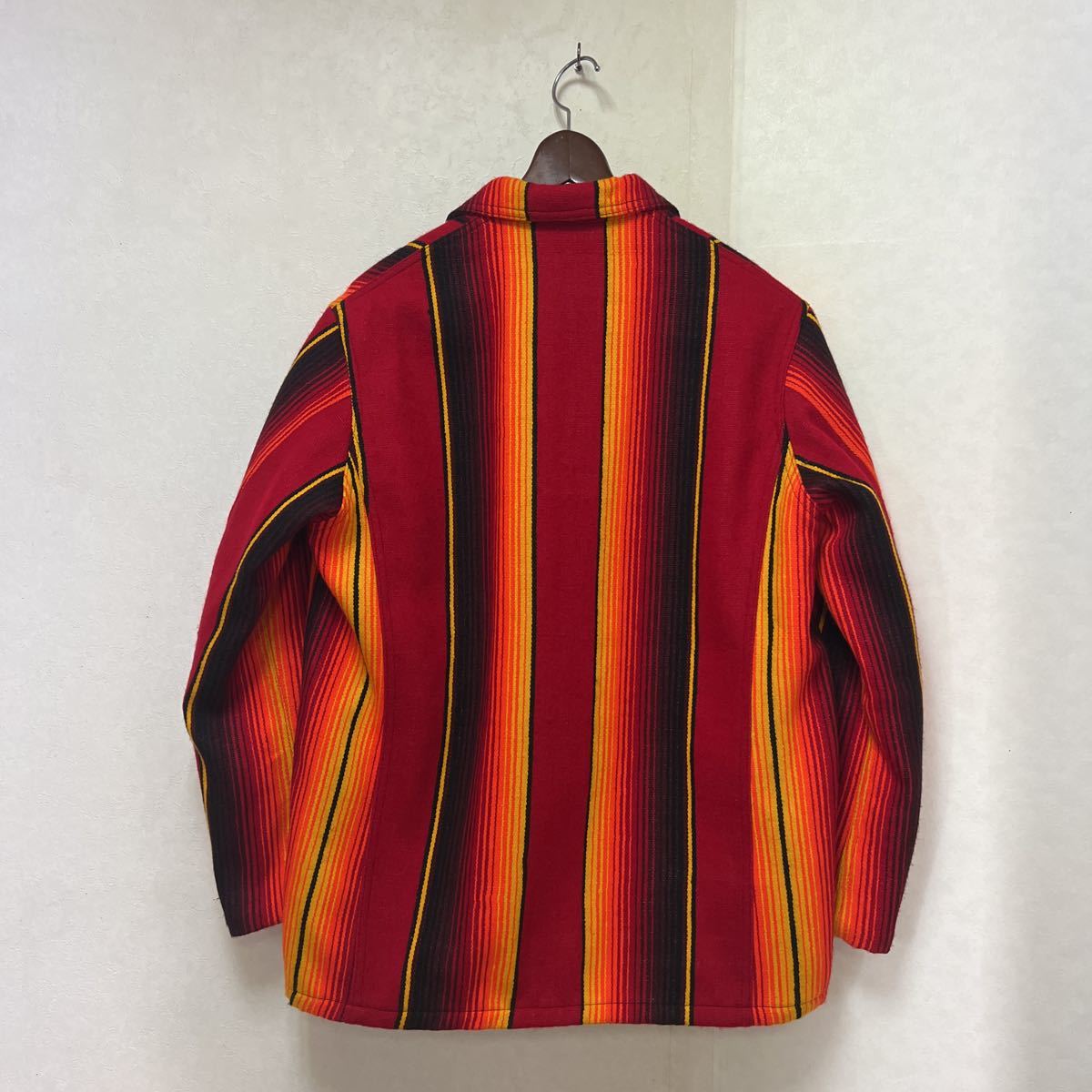 Chamula x Monitaly Italian Jail Jacket Natural Sarape Red Size M 