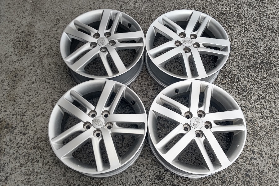 徳山)スバル トレジア 純正 16インチ TOYOTA製 アルミホイール 5.5J + 