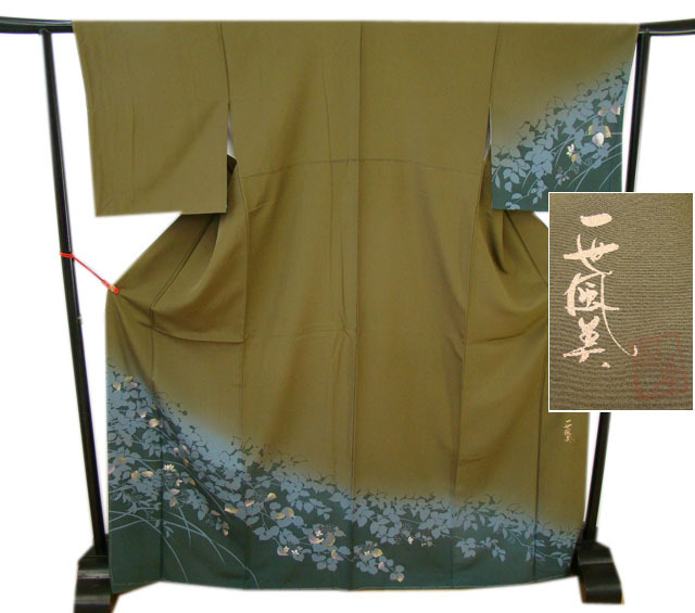  時代屋 当店仕立 裄66.3ｃｍ 一越地 訪問着 正絹 155cm 163cm Ｈｓ375(仕立て上がり)｜売買されたオークション情報、yahooの商品情報をアーカイブ公開 - オークファン 仕立て上がり