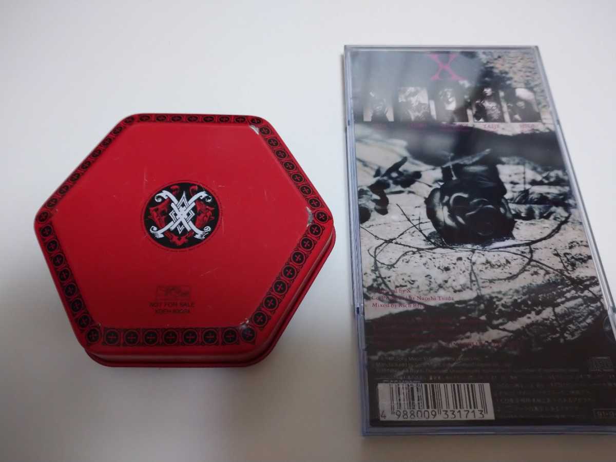 X JAPAN Message缶 赤 サイン 初回 HIDE YOSHIKI X JAPAN film gig メッセージCD 赤缶 シングルCD/Silent Jealousy 2枚