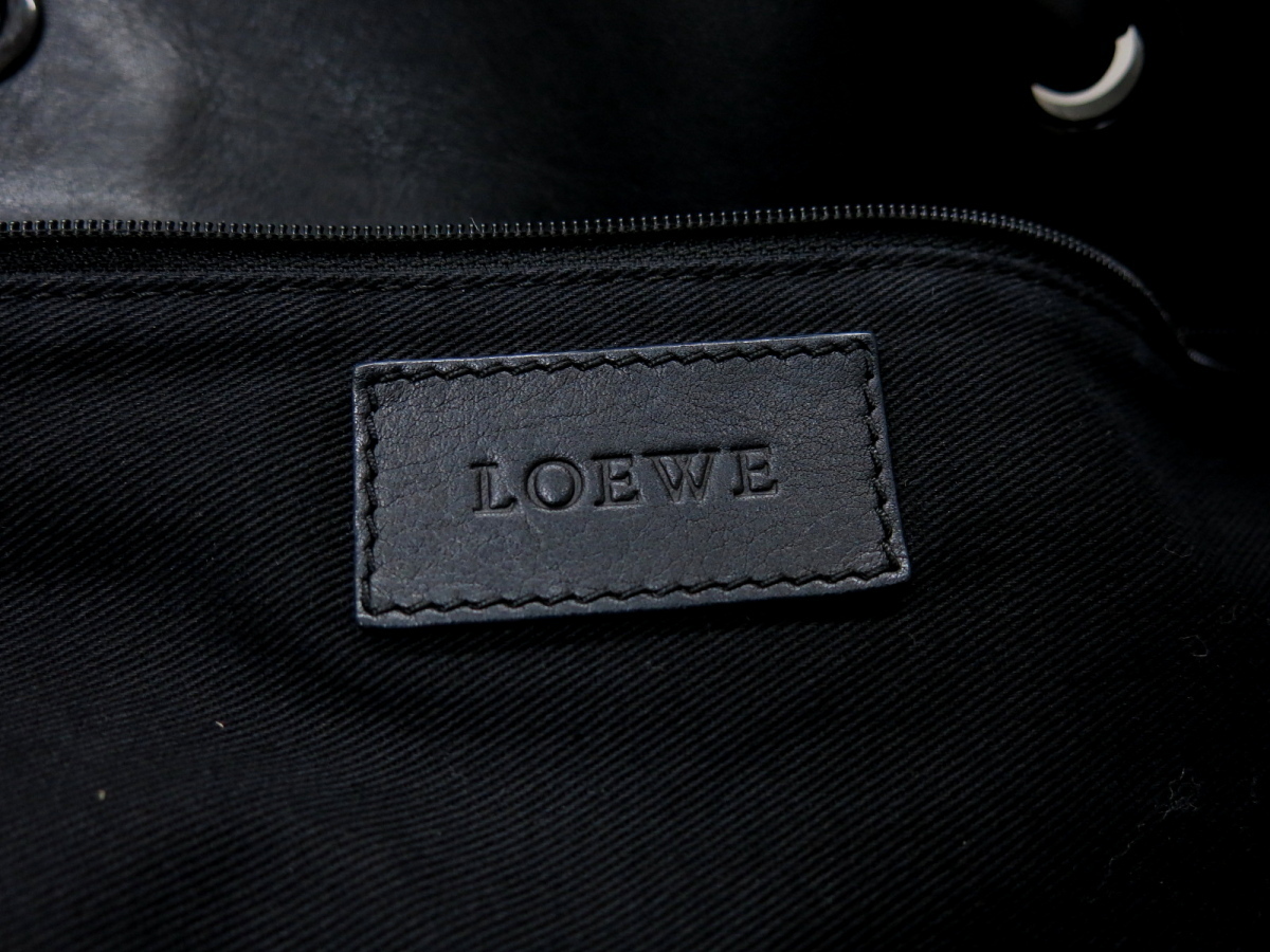 ○超美品○LOEWE ロエベ○ショッパー○ロゴステッチ クラウン スタッズ 