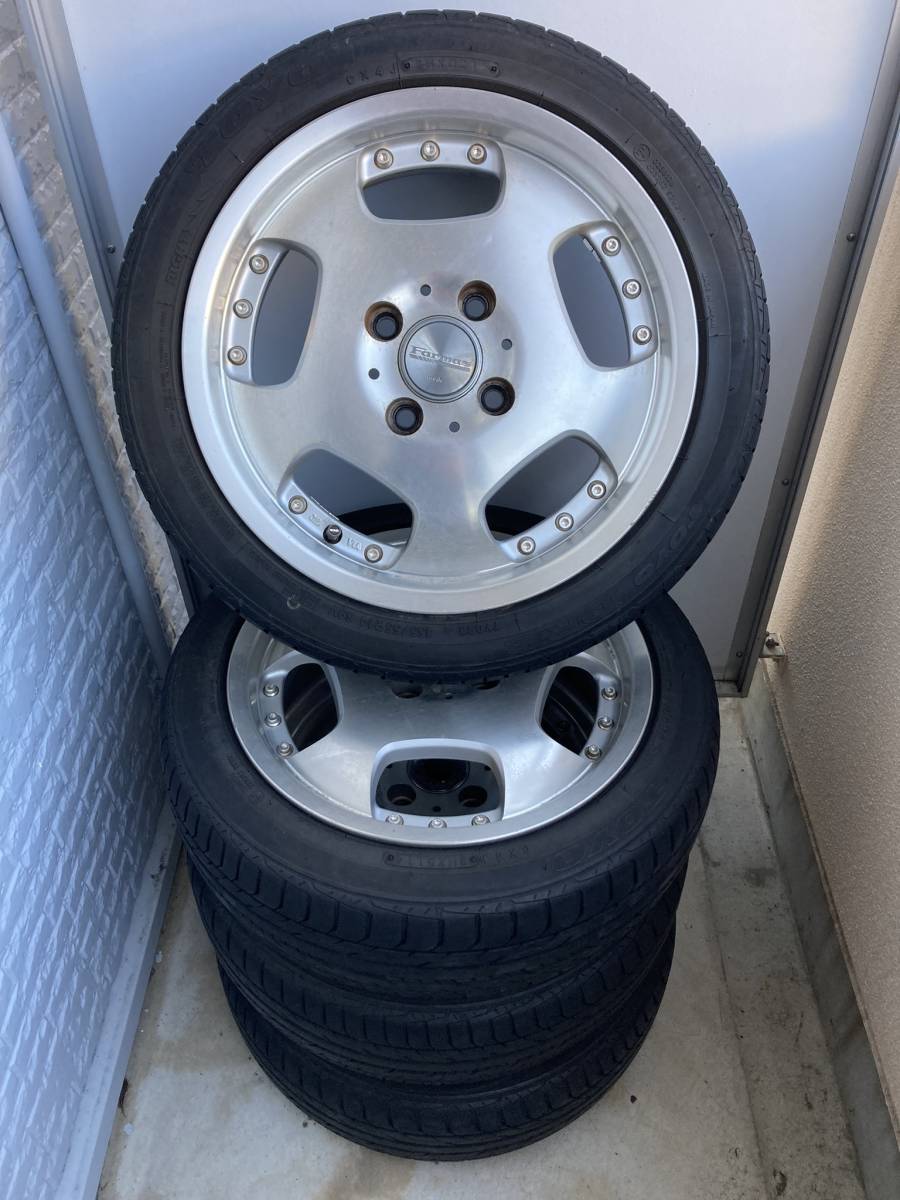 WEDS Farmas 14×5J+45 4h PCD100 TOYO DRB 155/55R14 0215製造 14 