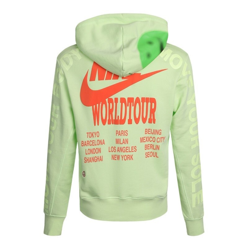 ■NIKE NSW WORLDTOUR PULLOVER HOODIE 蛍光黄 サイズL ナイキ スポーツウェア ワールドツアー プルオーバーフーディー DN4457-383