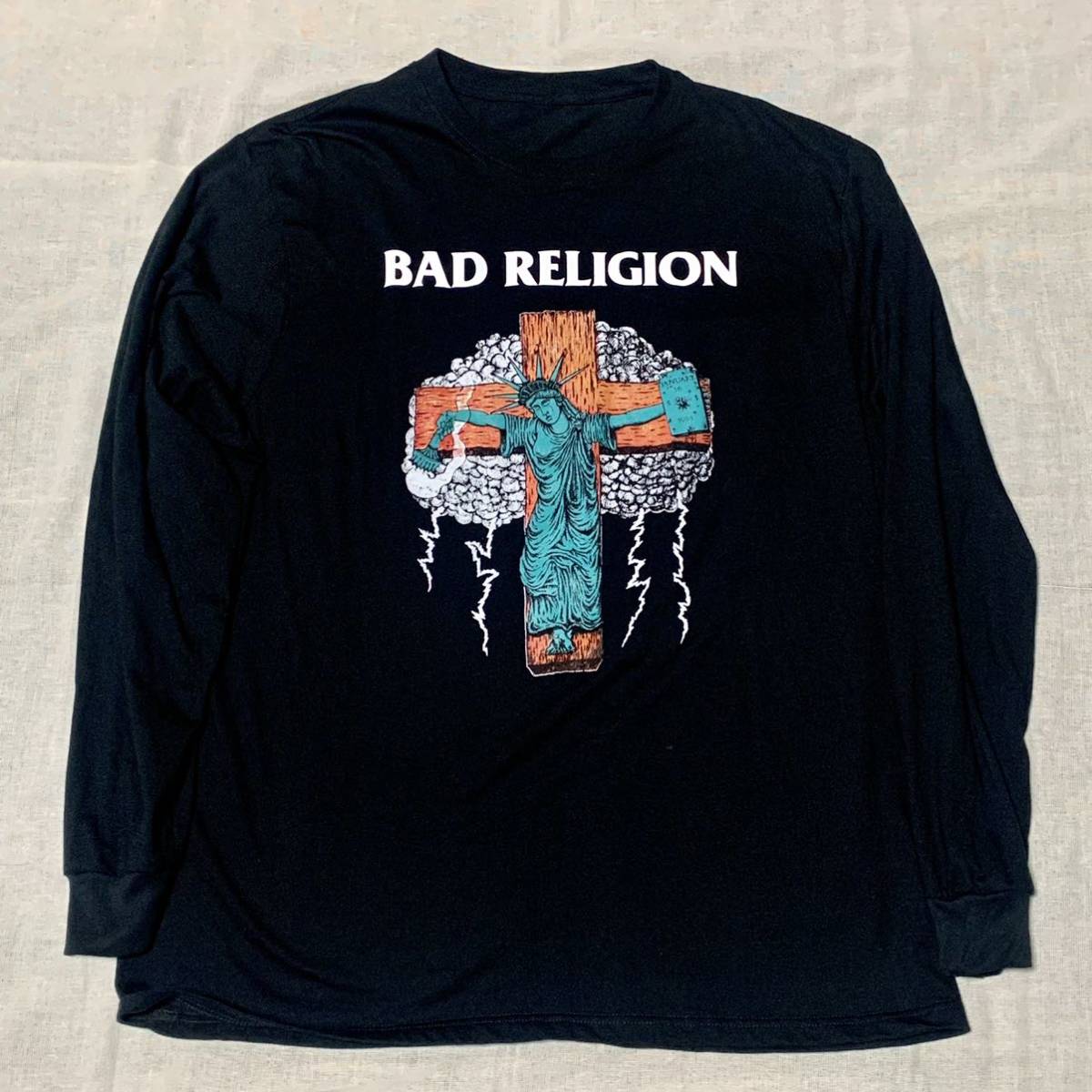 人気定番，HOT XLサイズ BAD RELIGION - 1991ツアー 長袖 Tシャツ ロンT ロングスリーブ PUNK ハードコア バッド レリジョン(Tシャツ)｜売買されたオークション情報、yahooの商品情報をアーカイブ公開 - オークファ Tシャツ