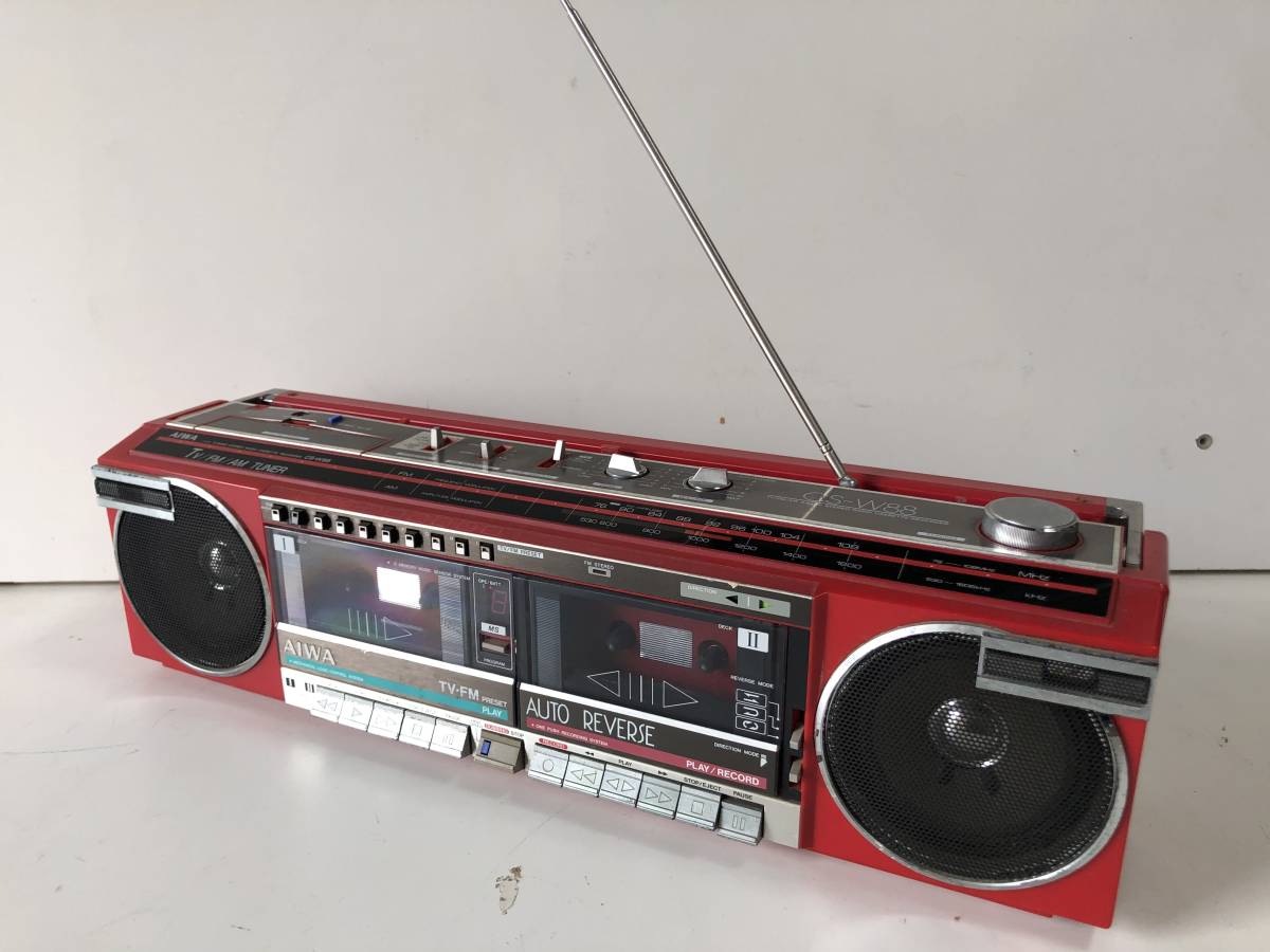 昭和レトロ AIWA ステレオ ラジオ カセットレコーダー CS-80 ジャンク