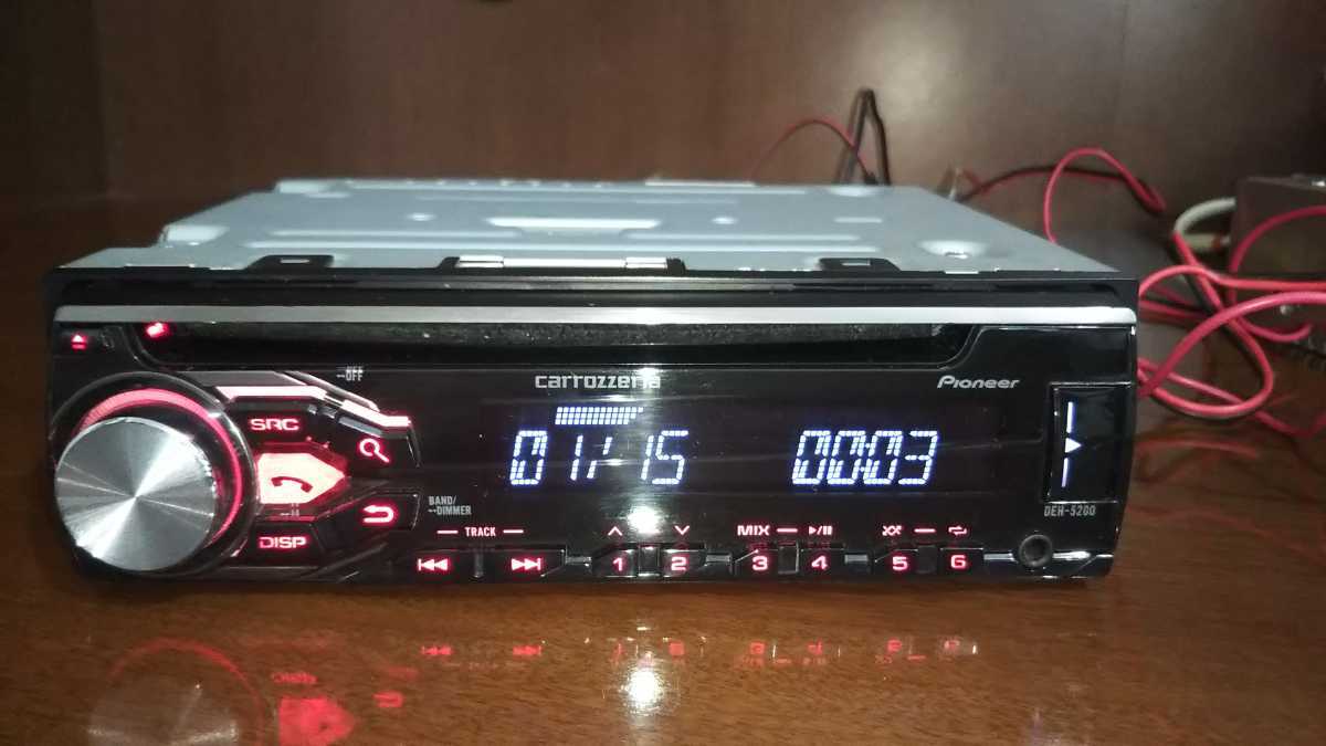 Carrozzeria DEH-5200 1DIN CD-USB-Bluetoothオーディオプレーヤー 