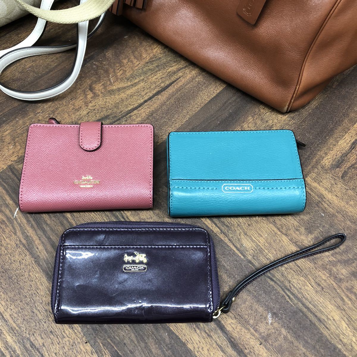 1円1スタ コーチ COACH シグネチャー トート バッグ ベージュ オレンジ 