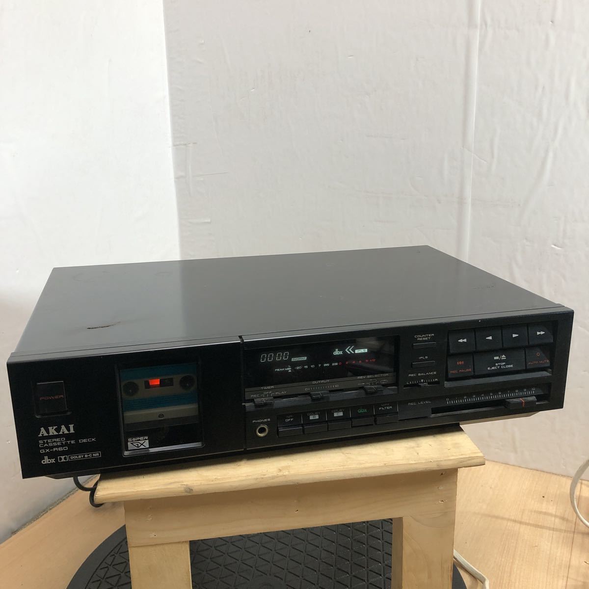 カセットデッキ AKAI GX-R60（動作良好、取説付）