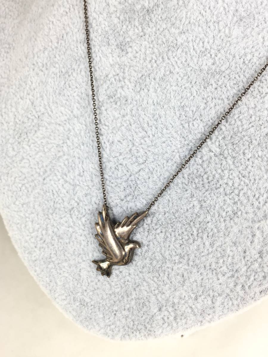 中古品】TIFFANY&Co. ティファニー ダブ ネックレス パロマピカソ 鳩 