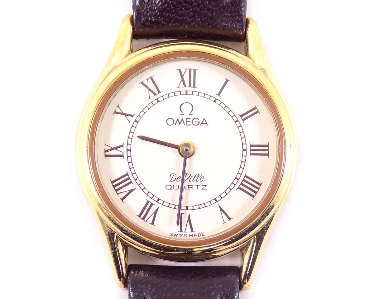 質屋出品】OMEGA オメガ De Ville クォーツ 稼働品 ジャンク品 質屋出品】OMEGA オメガ De Ville クォーツ 稼働品 ジャンク品