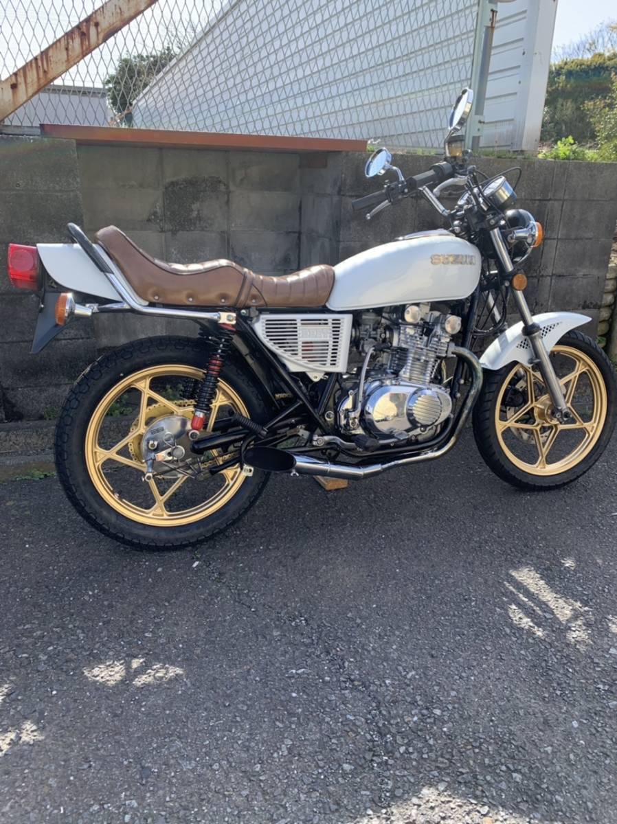 スズキ GS400 旧車 吸込み カスタム ビンテージ GS425エンジン 腰上OH