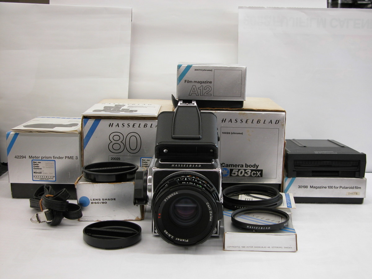 80mm 503CX Hasselblad f2.8 Lens + F2.8 CF Meter Finder PME Prism 0 w