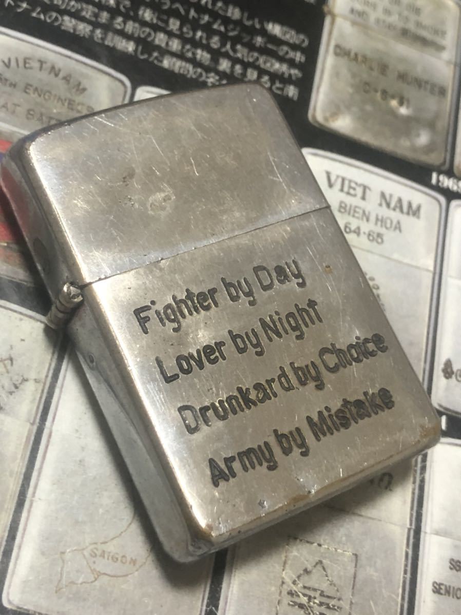 ベトナムZIPPO】本物 1967年製ベトナムジッポー「ラヴァーズ」 アット 