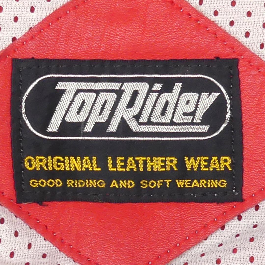 即決☆TOP RIDER☆メンズL レザーレーシングスーツ トップライダー 赤