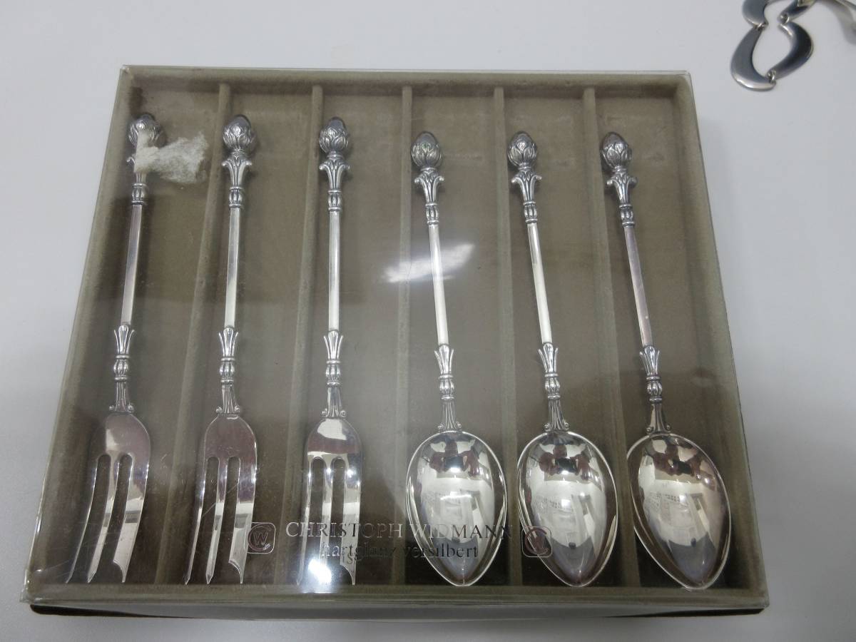 銀器 ② ケーキフォーク & コーヒースプーン セット クリストフ