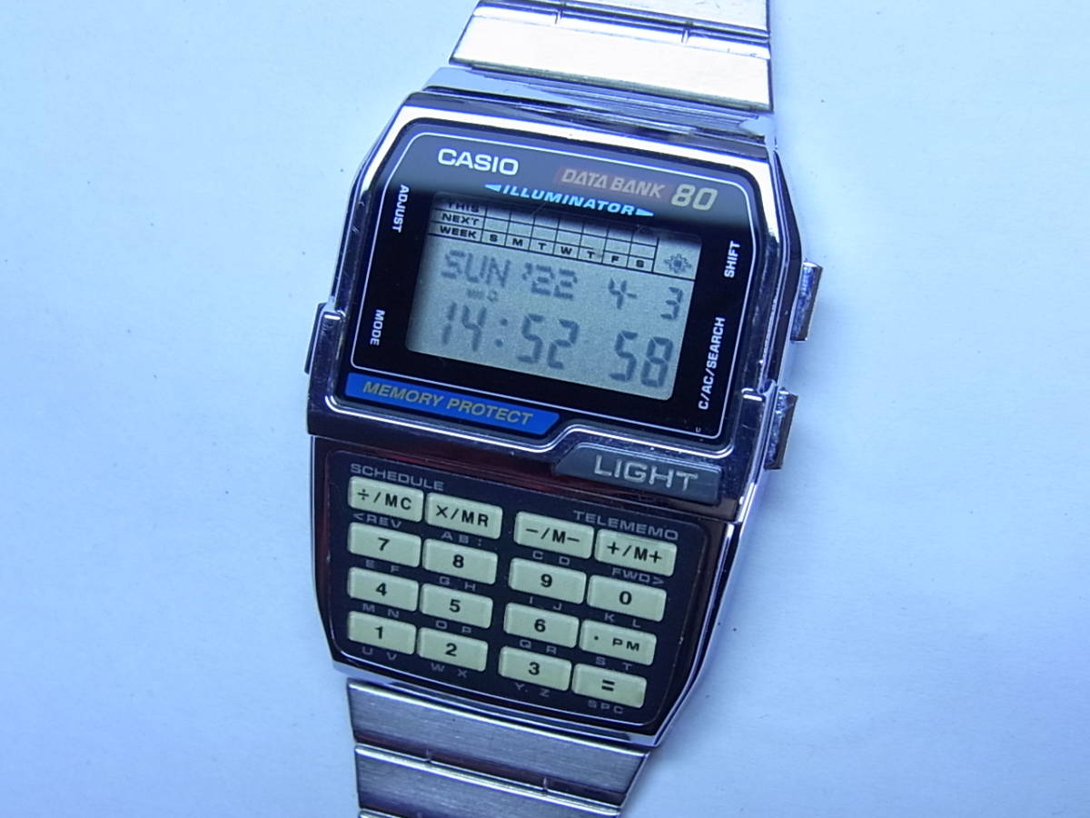 100円～良品 CASIOカシオ データバンク80 メンズ デジタルウォッチ