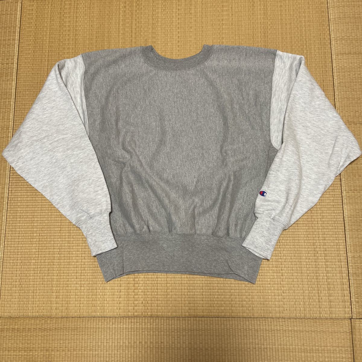 完全目なし　Champion Reverse Weave 総内縫い　ツートーン チャンピオン championツートン 無地 スウェット Mサイズ ビンテージ