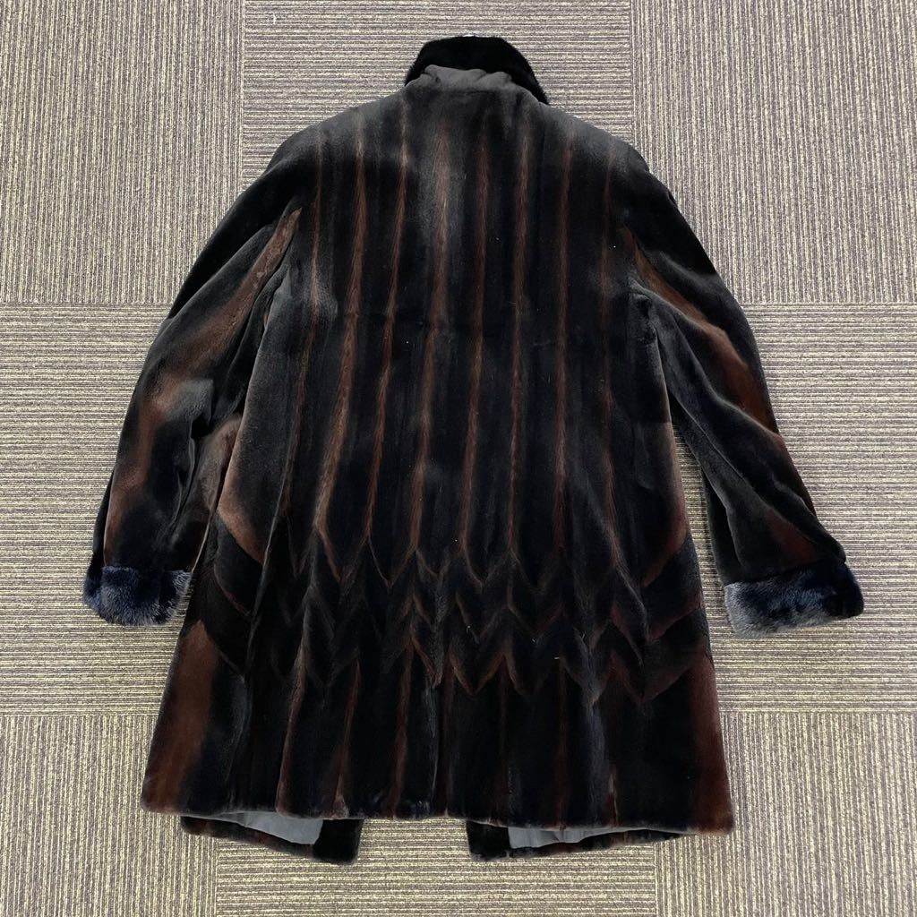 SAGA MINK サガミンク SUPERB QUALITY 毛皮 ファーコート セミロング