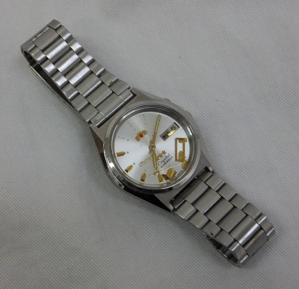 動作未確認・中古ジャンク】☆ORIENT オリエント スリースター Crystal 