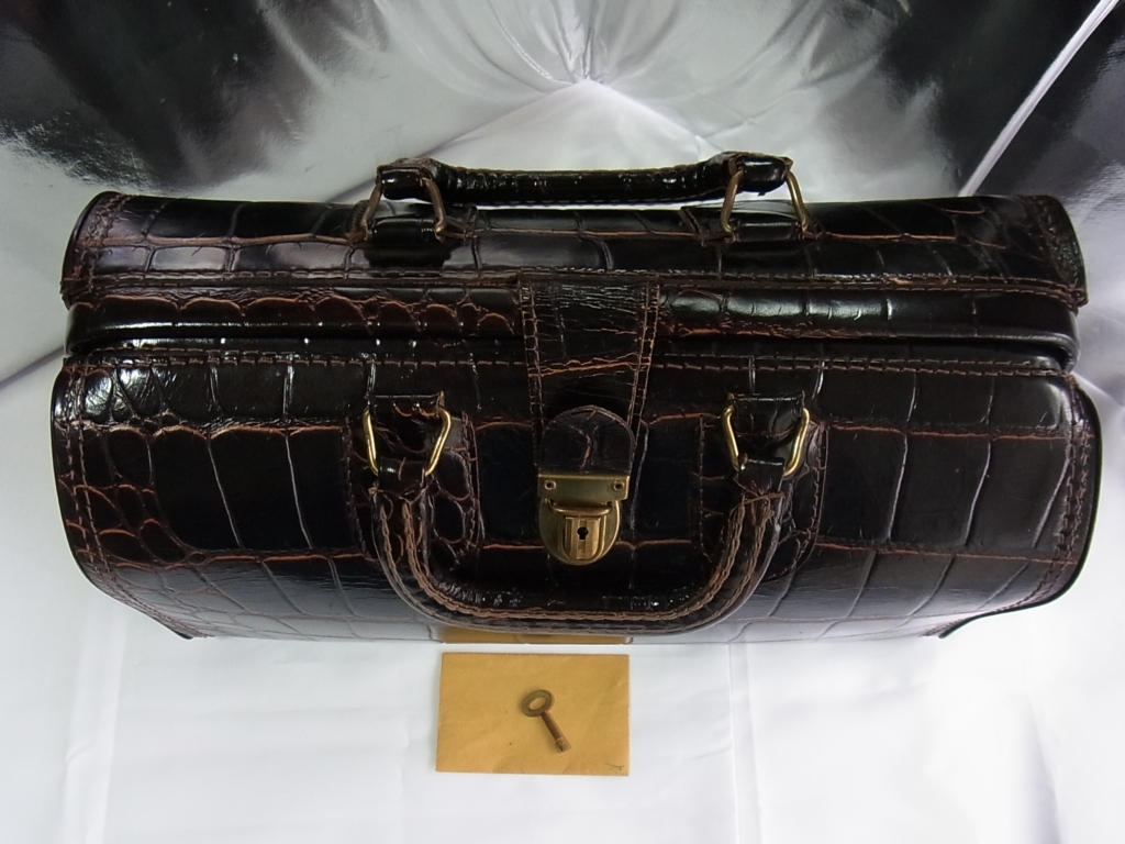 ヴィンテージ☆Upjohn 医薬品メーカー? Doctor Bag ドクターバッグ 革 