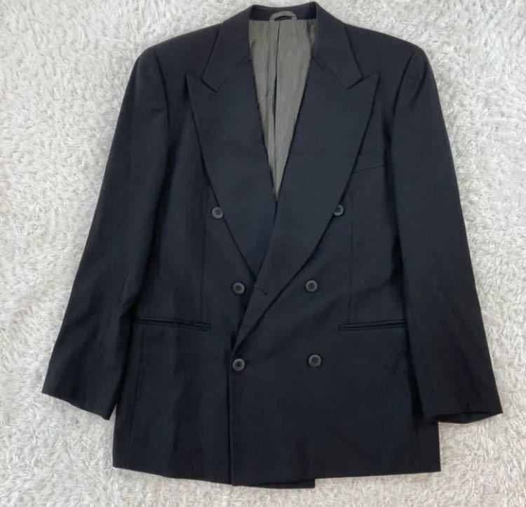 美品☆HILTON TIMEヒルトンタイム ダブルスーツセットアップ ブラック 