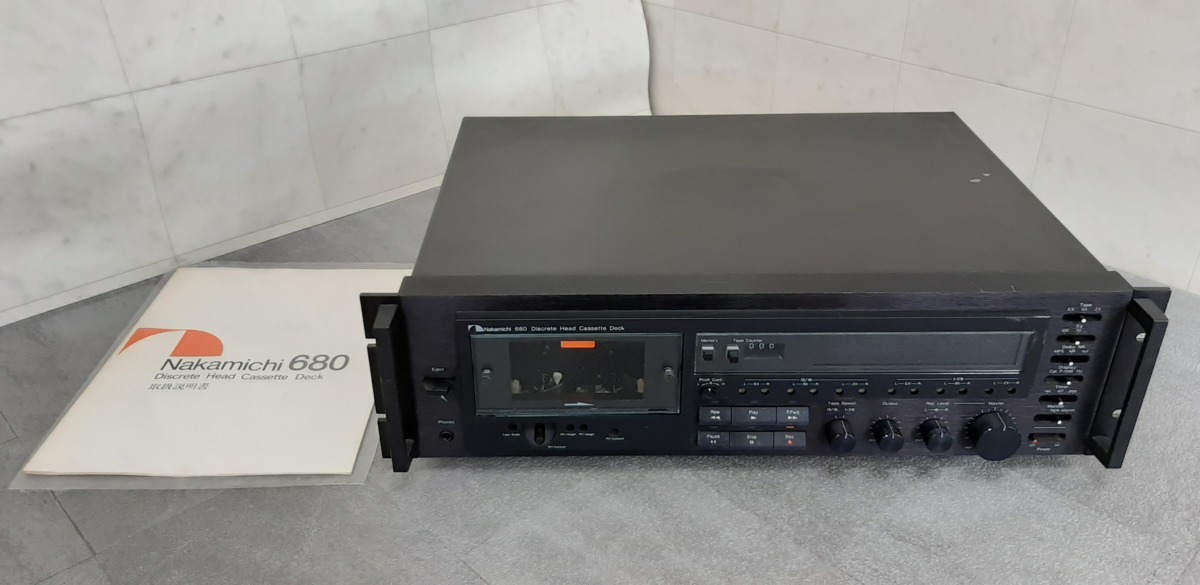 03S110■ナカミチ　カセットデッキ　680　取説付き■