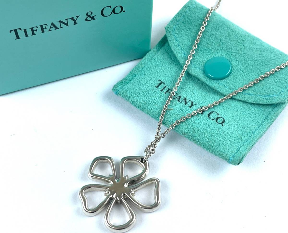 ☆ TIFFANY&Co. シルバー バグズネックレス マルチカラー フラワー