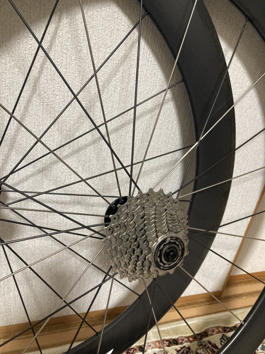 カーボン ディープリム 55mm クリンチャー シマノ11s 前後ペア 105